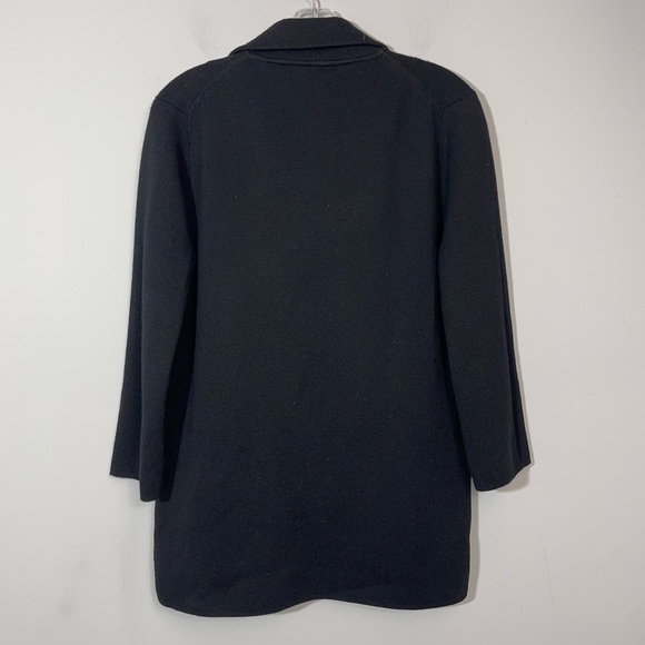 J Crew Open Front Sweater Blazer Black XS Merino Wool Knit Cardigan G7746 - Picture 5 of 13